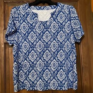 Kim Rogers size 1X blue top
